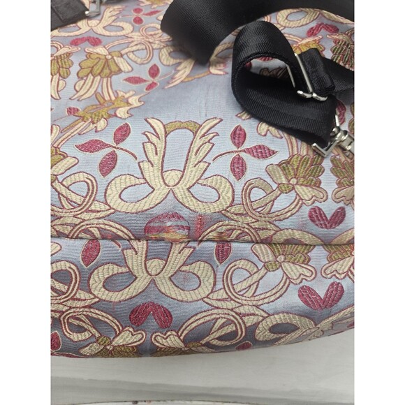 PETUNIA PICKLE BOTTOM Brocade Tote Diaper Bag Baby Backpack Pink - Picture 8 of 16